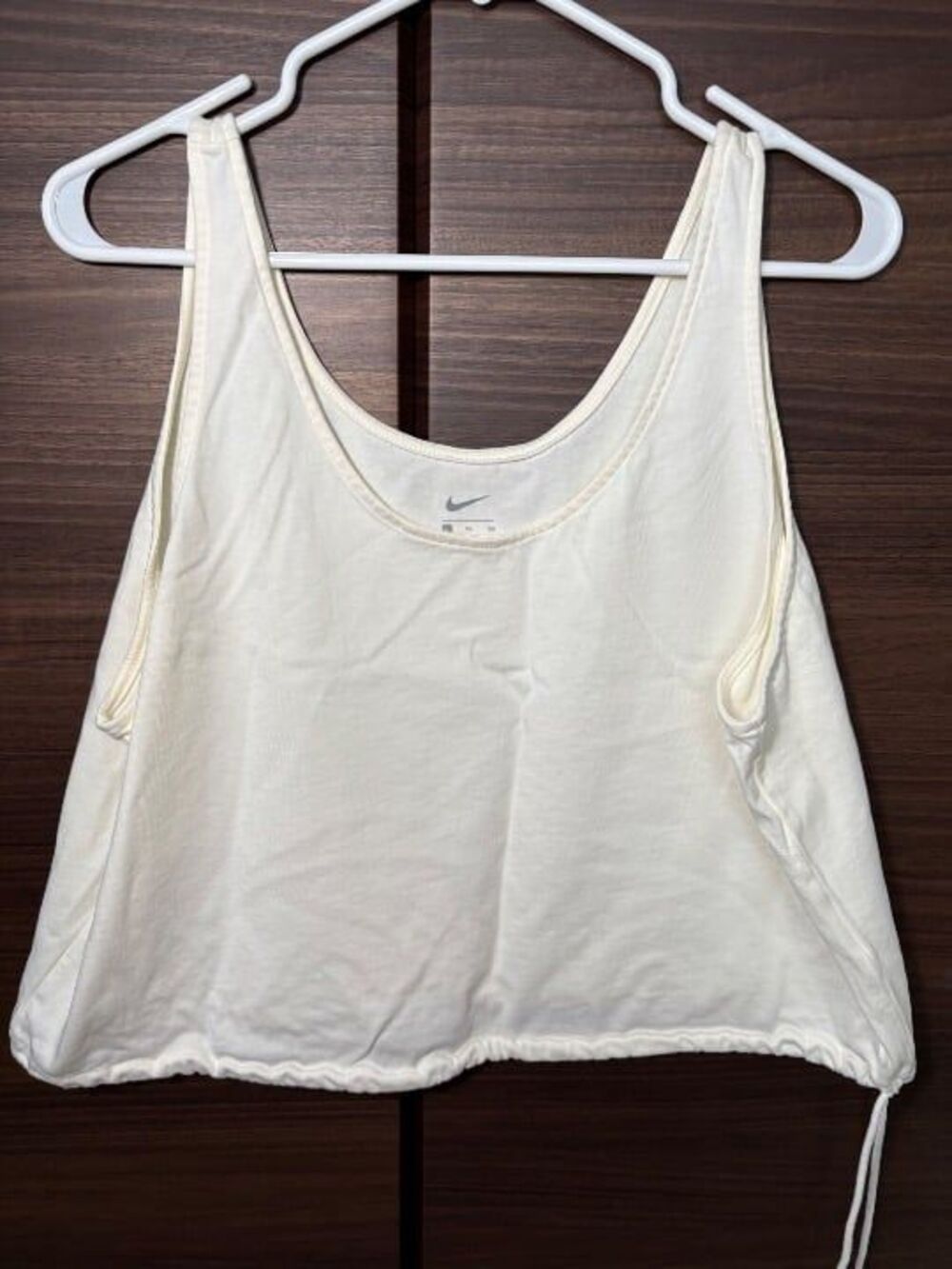 White Nike Cropped Tank Top